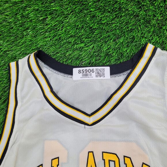 Vintage 90s Champion Mesh Basketball Tank-Top M/L 20x30 Ivory All-Army - Picture 8 of 14